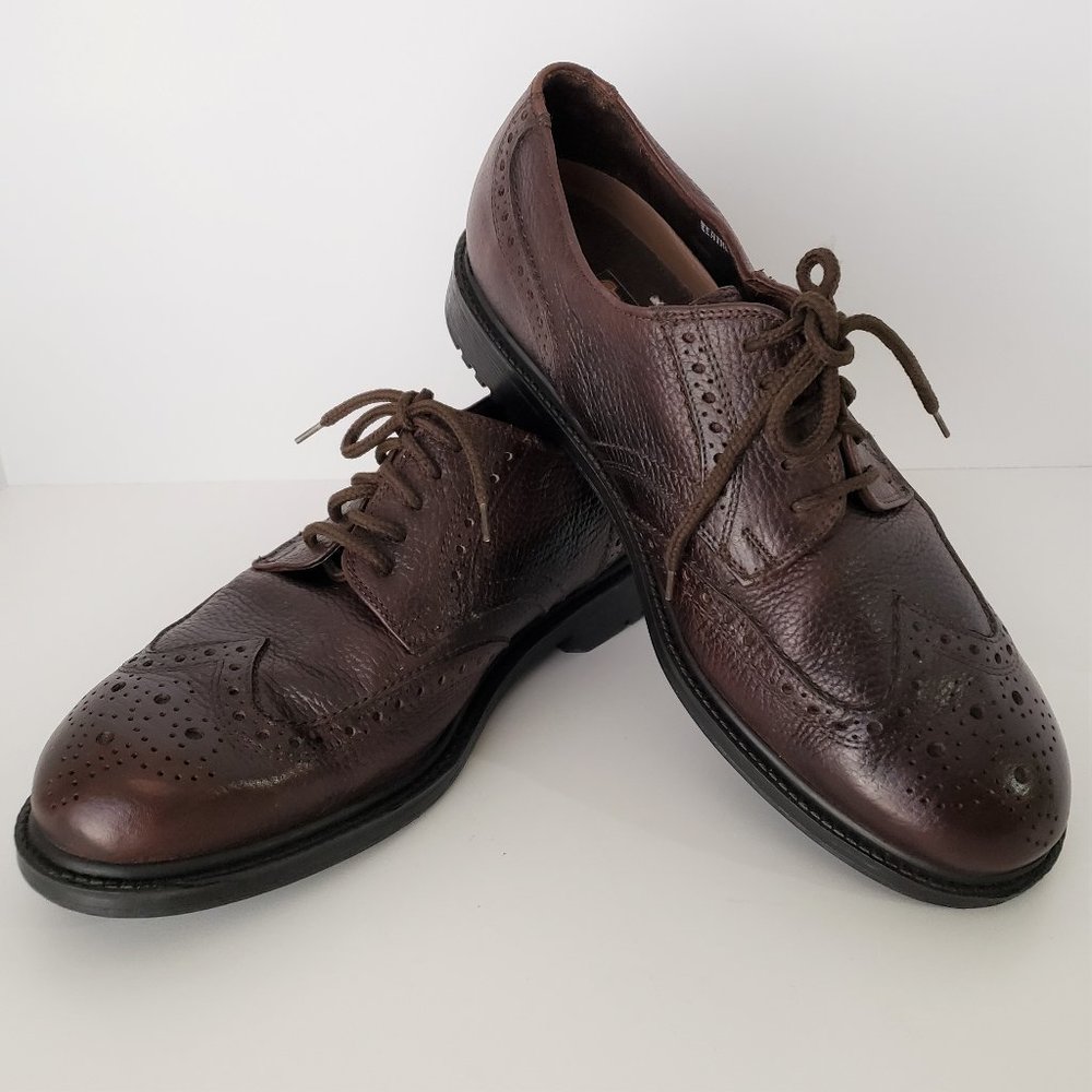 Casual Fridays Brown Leather Wingtips, Size 11M